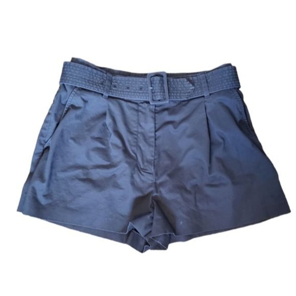 Talula Grey Belted Cotton Blend Shorts Size 4